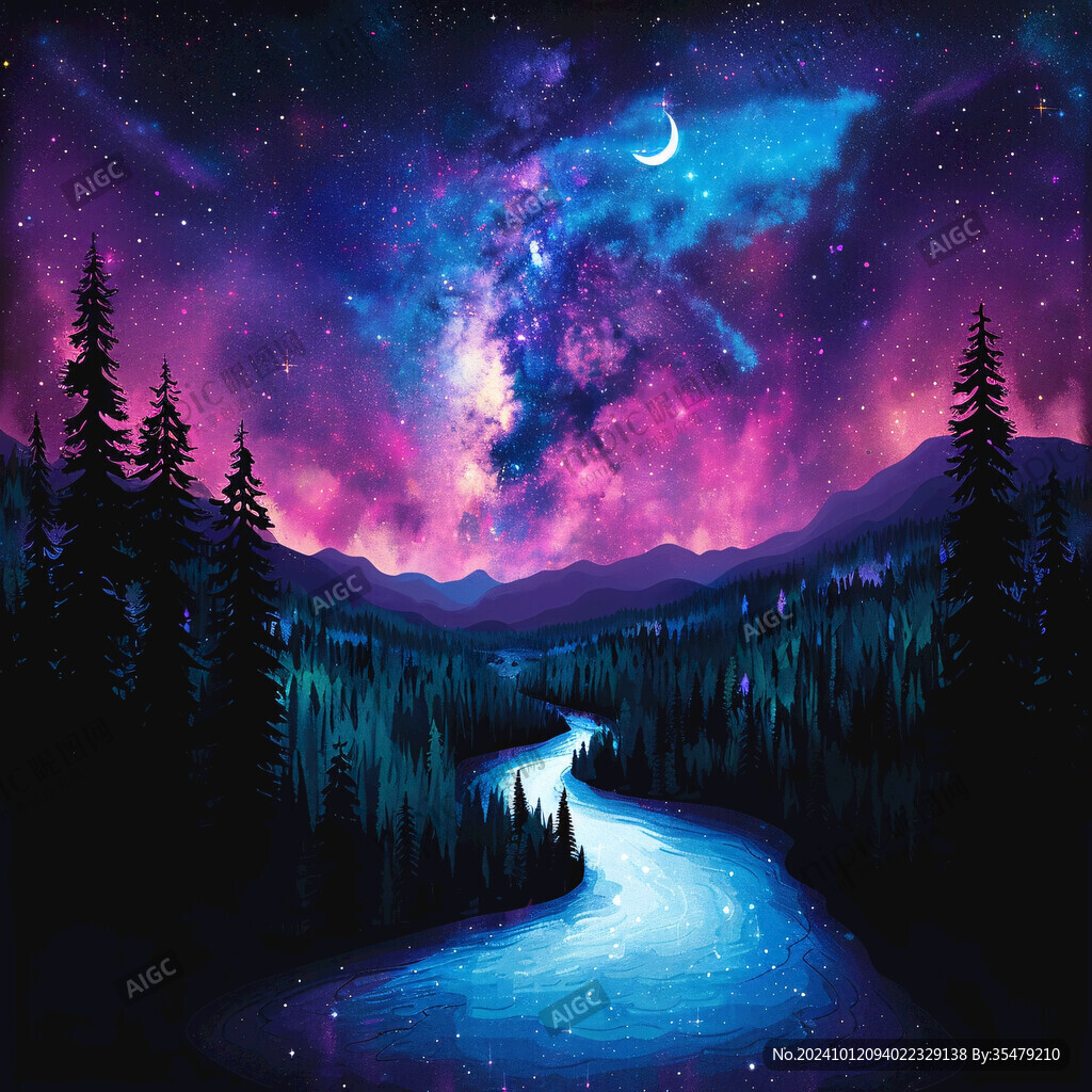 星月河幻想插畫