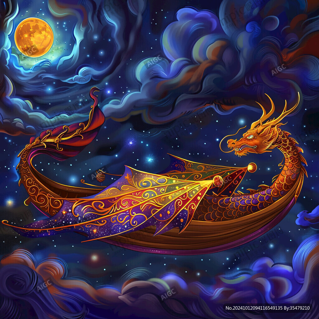 國潮龍頭插畫