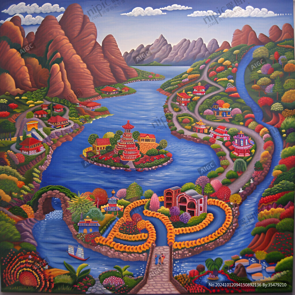 長江流域地區(qū)插畫