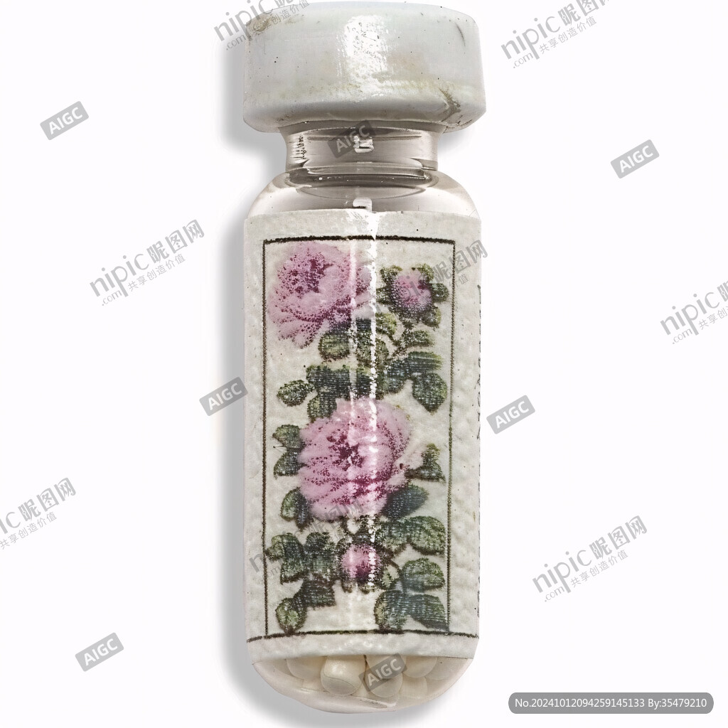 琺瑯?biāo)N薇花紋瓶
