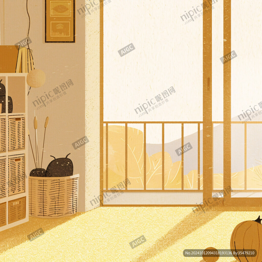 溫馨房間插畫