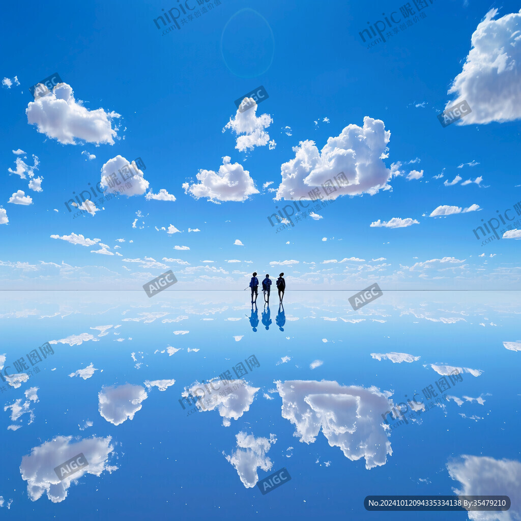 湖泊天空之境鏡面胡