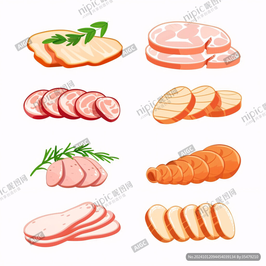 卡通肉食品