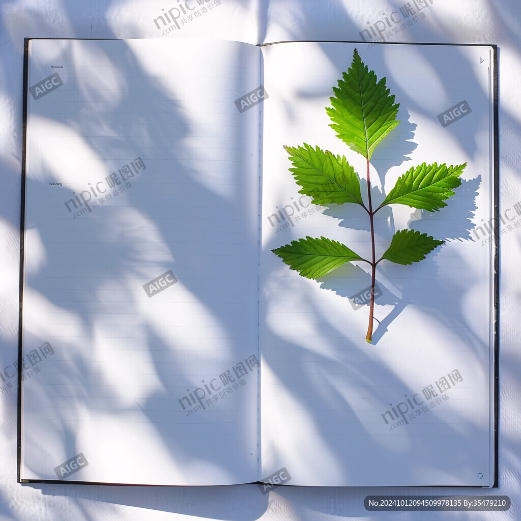 植物書本背景