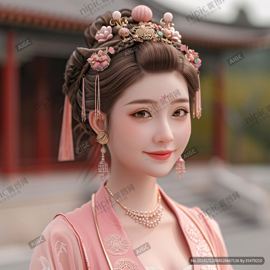 古典宮女模型