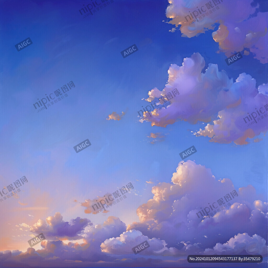 天空云朵繪畫