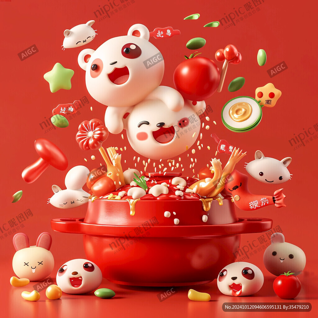 可愛的火鍋動物