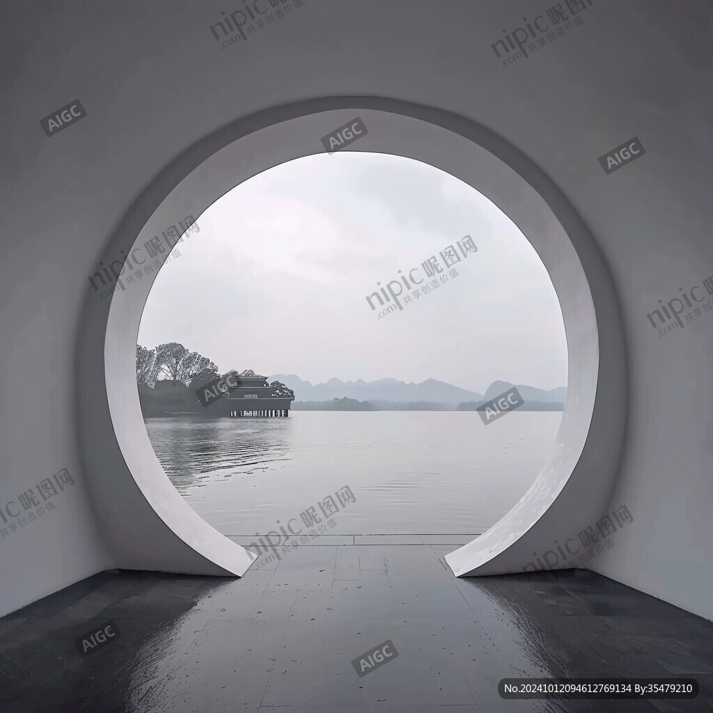 江南園林月亮門