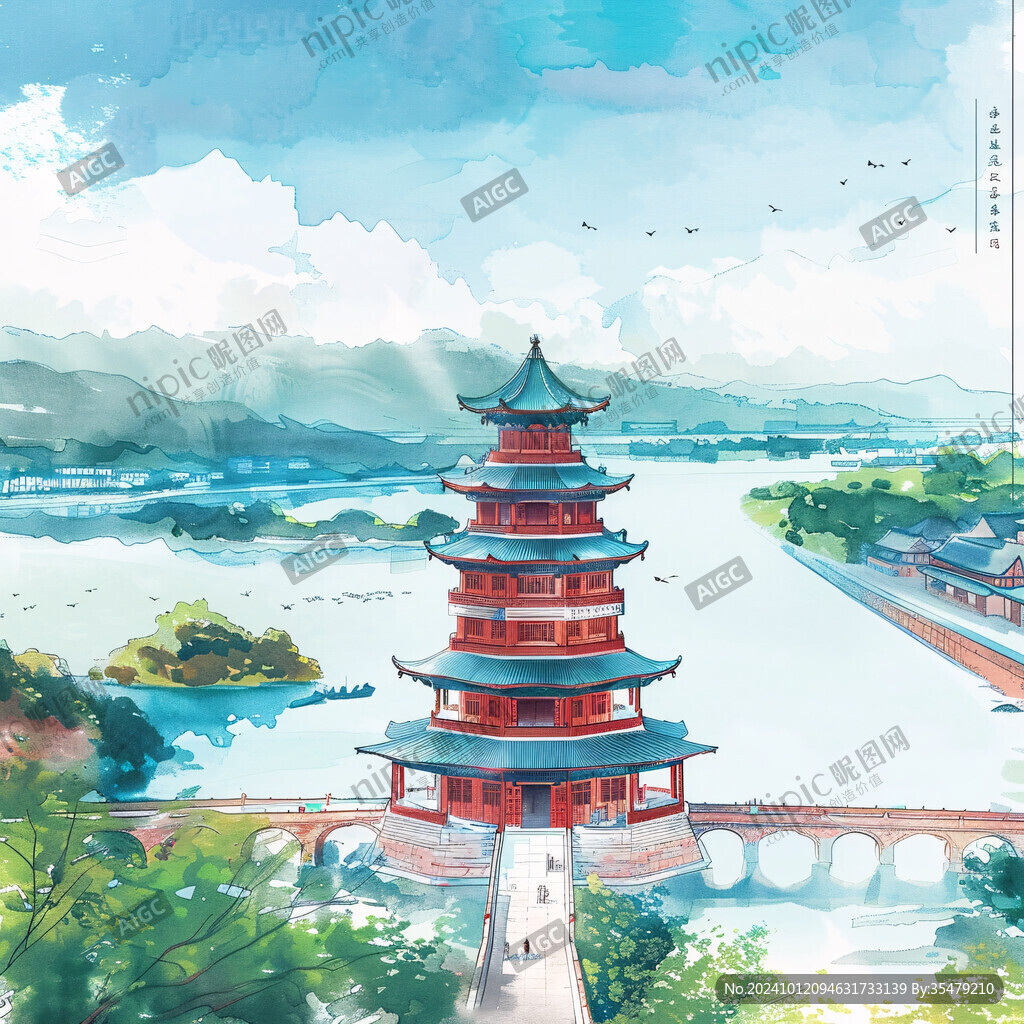 萬壽塔插畫