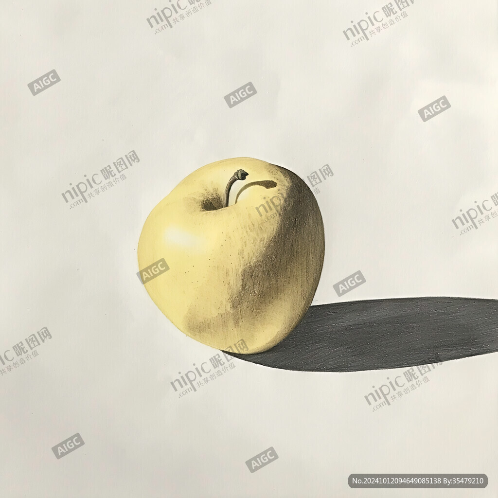黃金蘋果手繪插畫