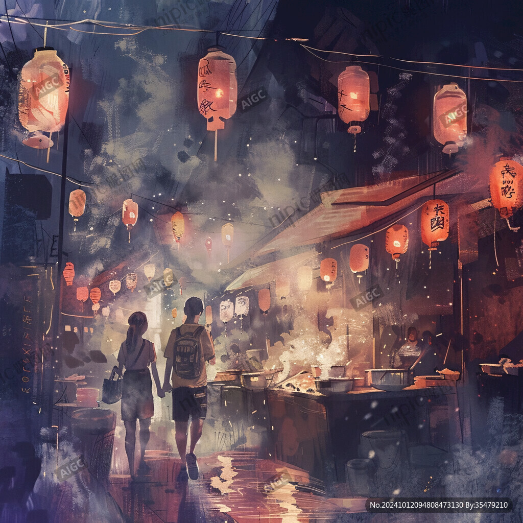 米粉店意境畫