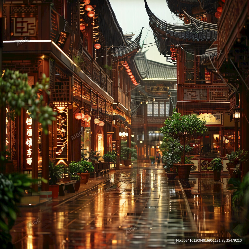 海派元素豫園老街