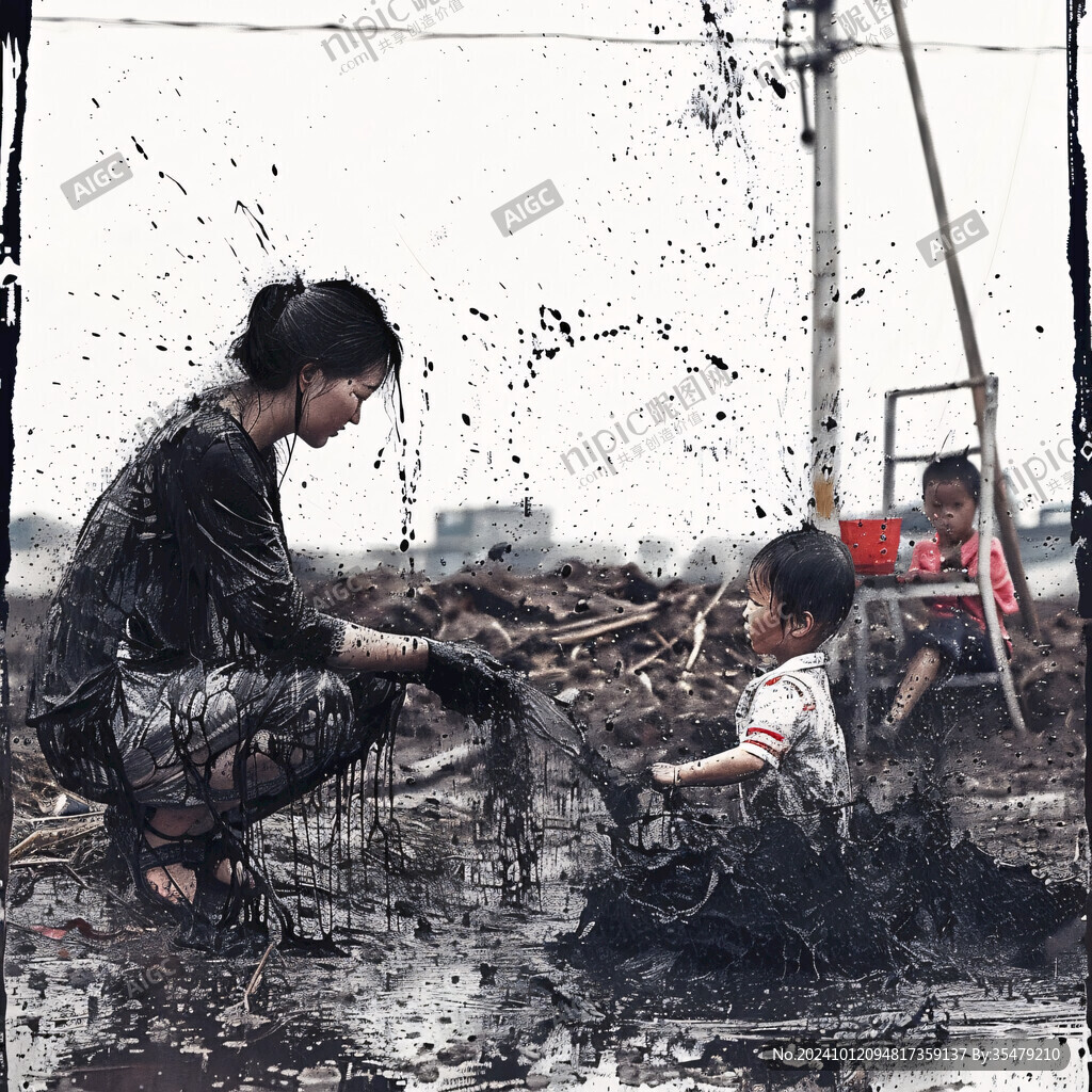 母親辛勤勞動(dòng)