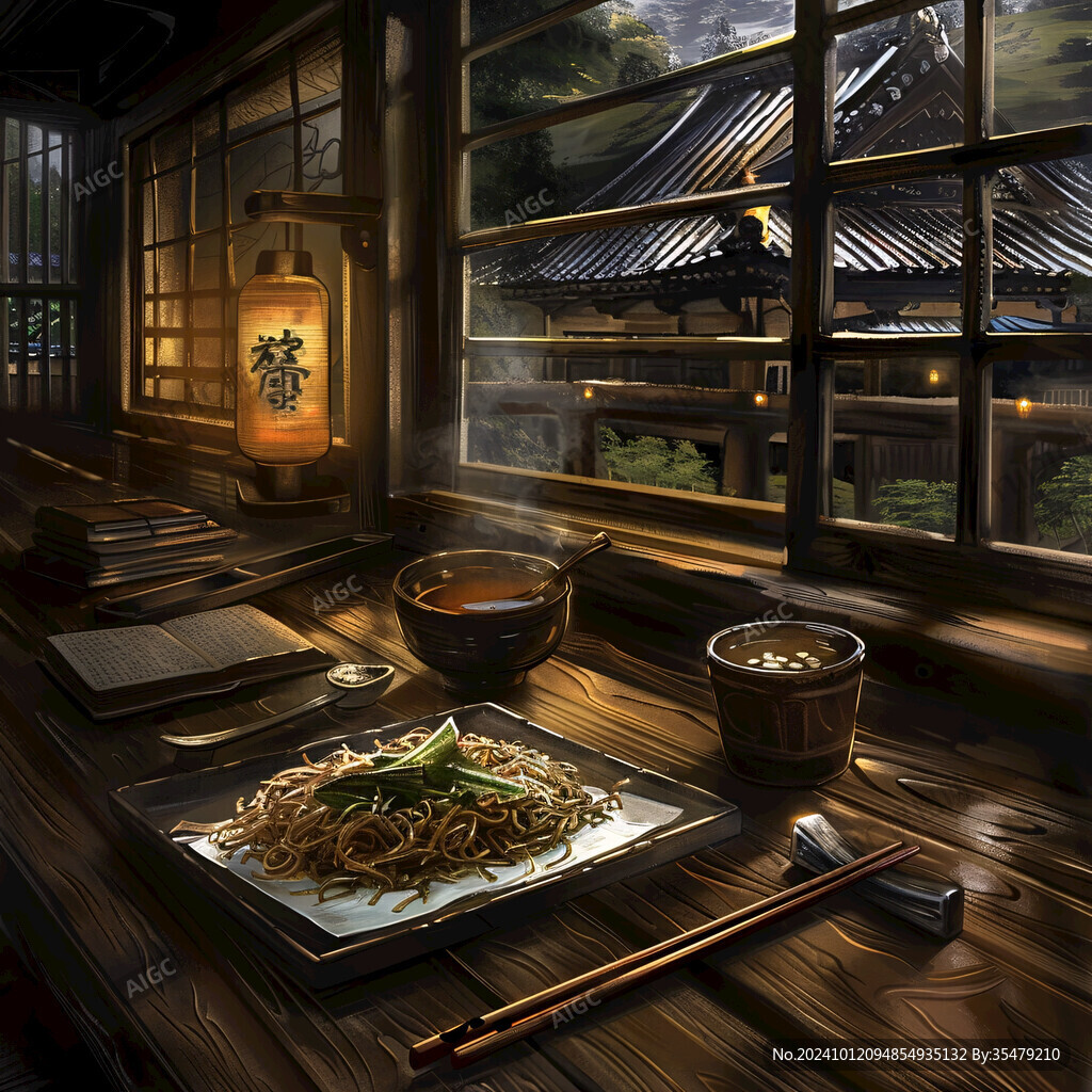 蕎麥面插畫