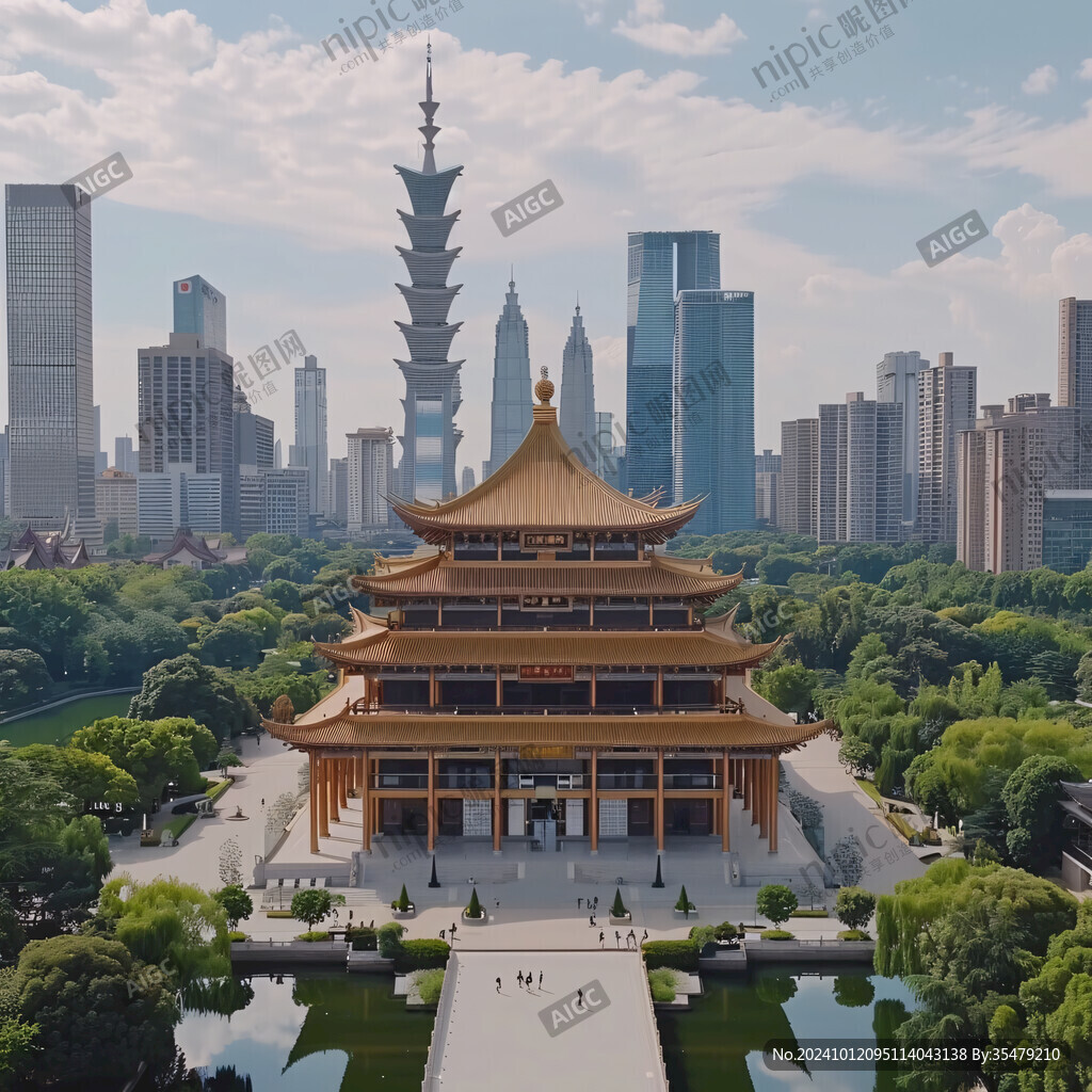 白云閣視角全景高清圖