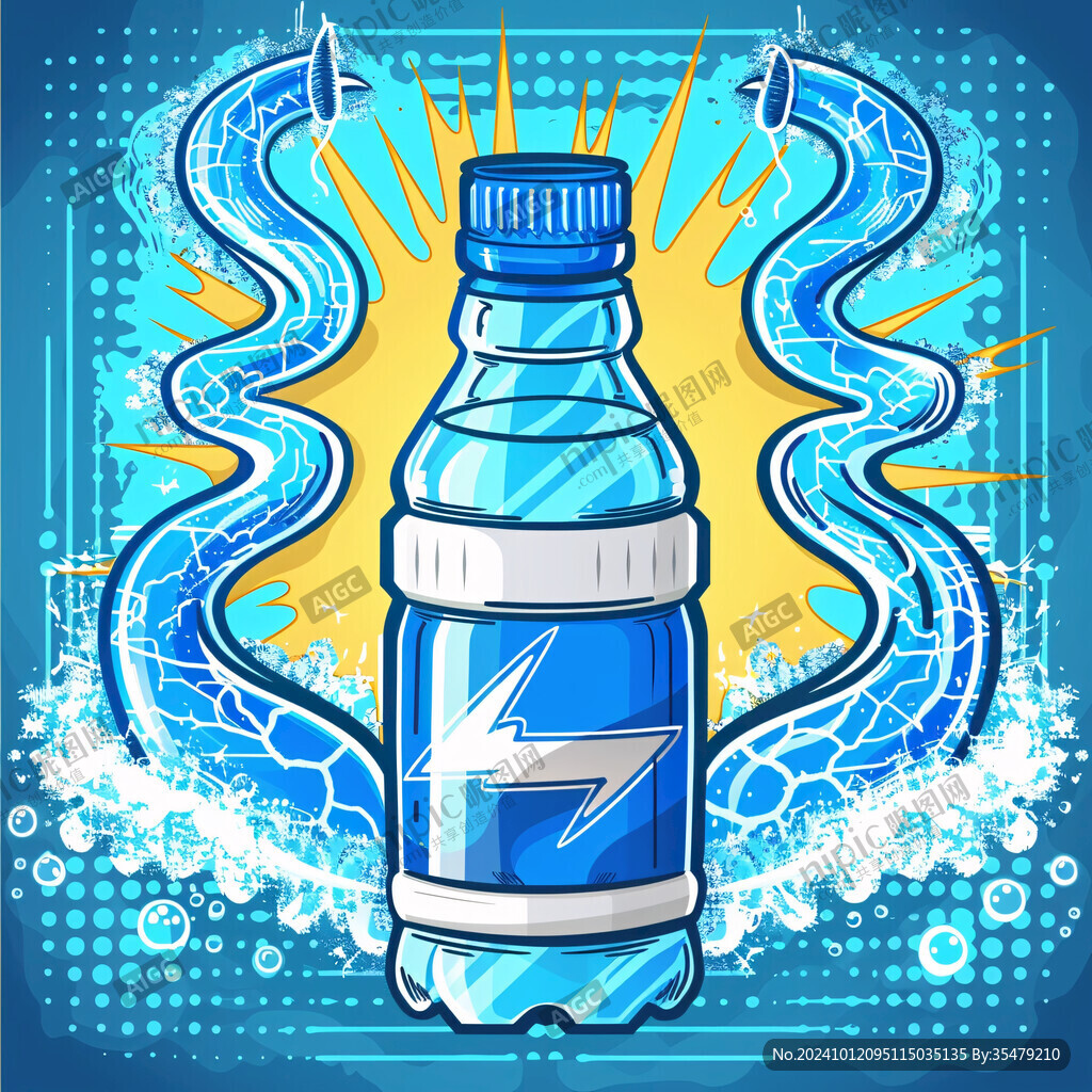 礦泉水插畫