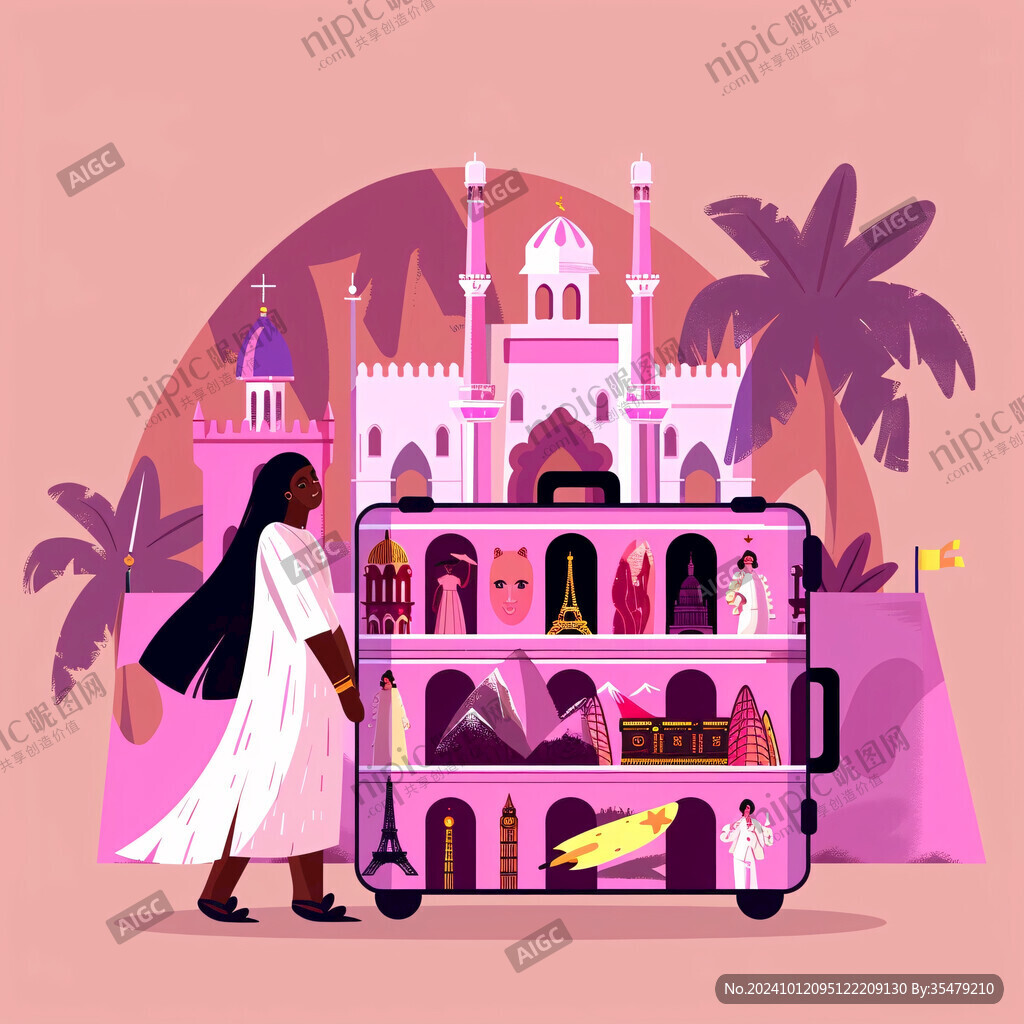 迪拜活動迪拜插畫