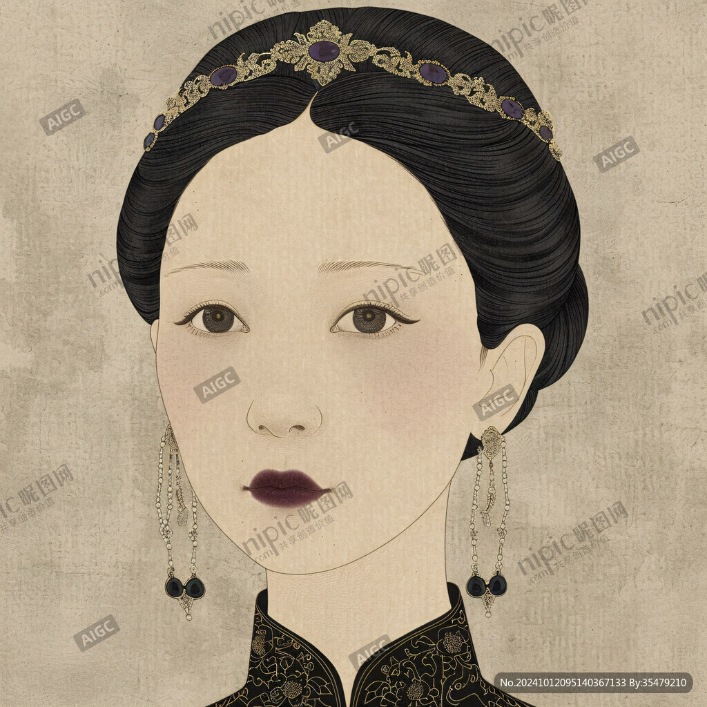 民國風(fēng)美妝插畫
