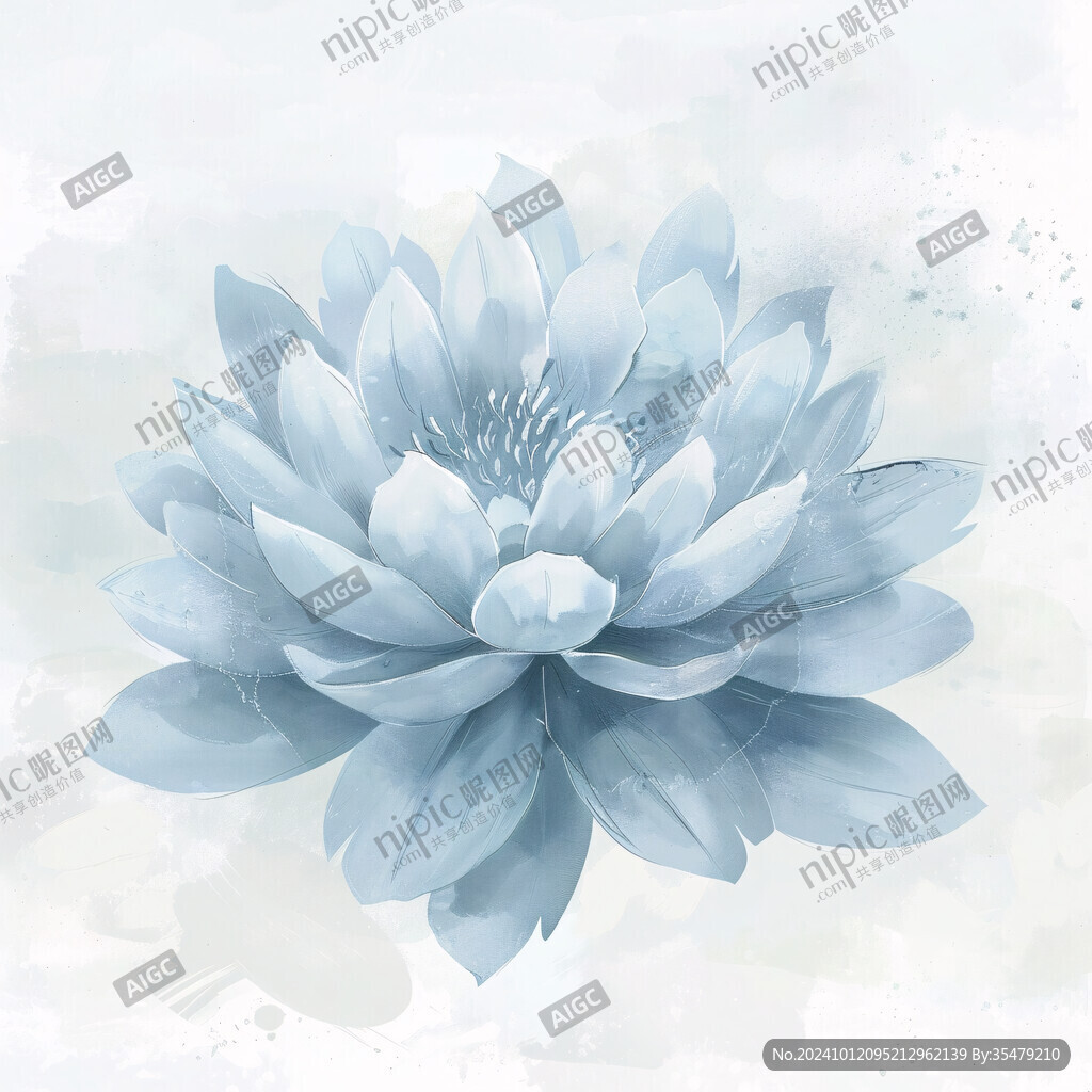藍(lán)蓮花插畫(huà)