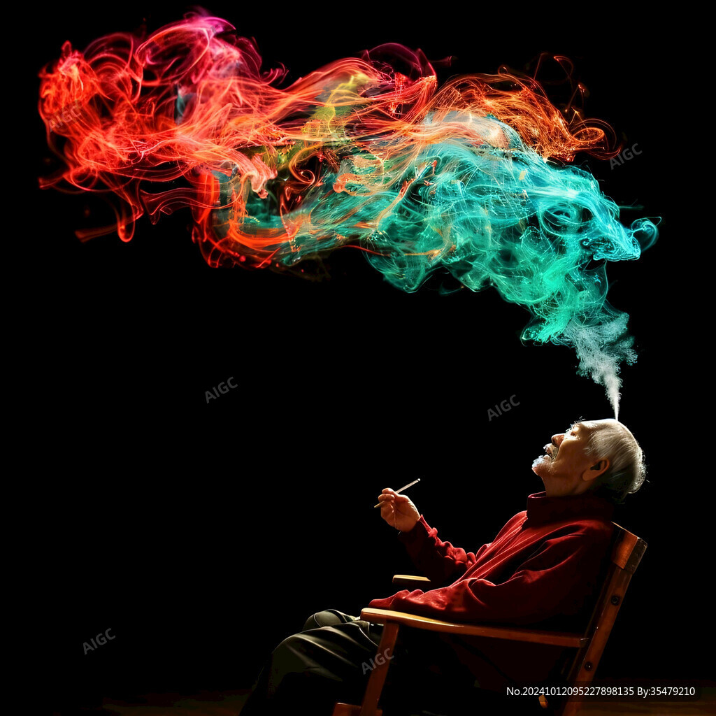 老人抽的煙