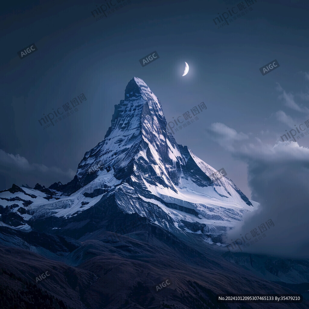 珠穆拉瑪峰插畫