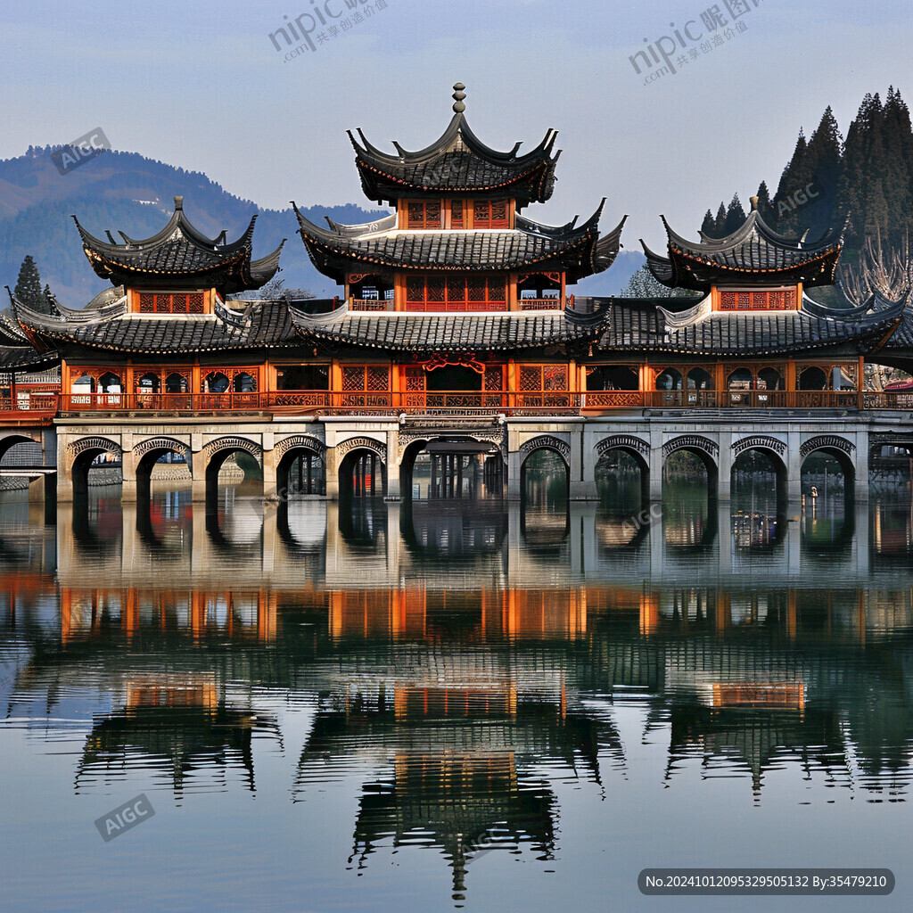 水上樓閣建筑