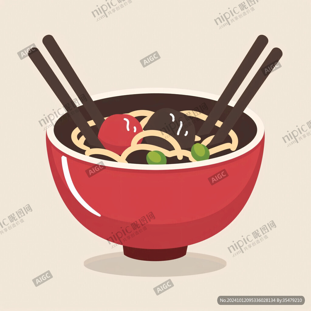 面碗插畫