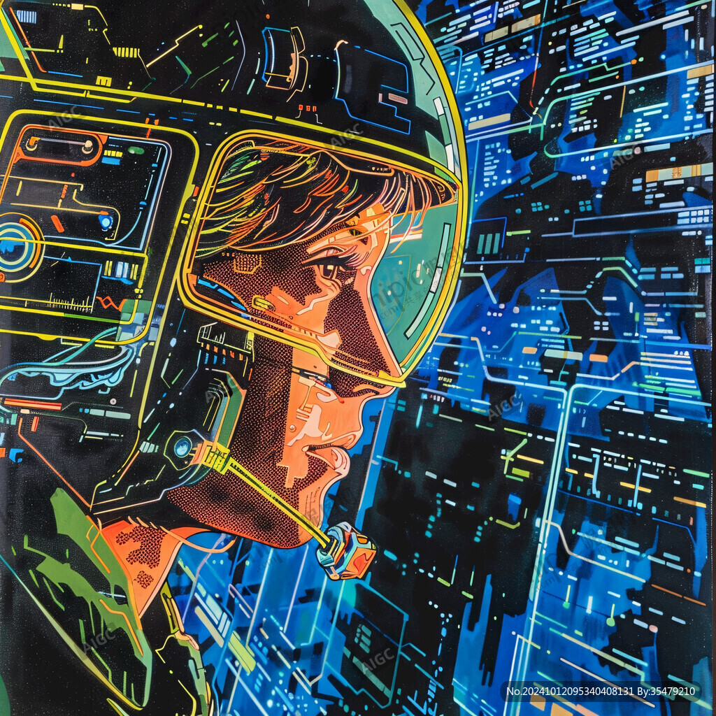 科技男插畫