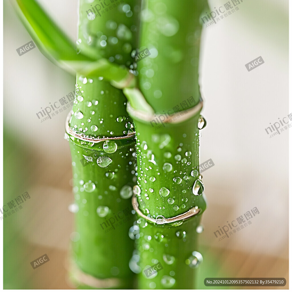 竹子水珠