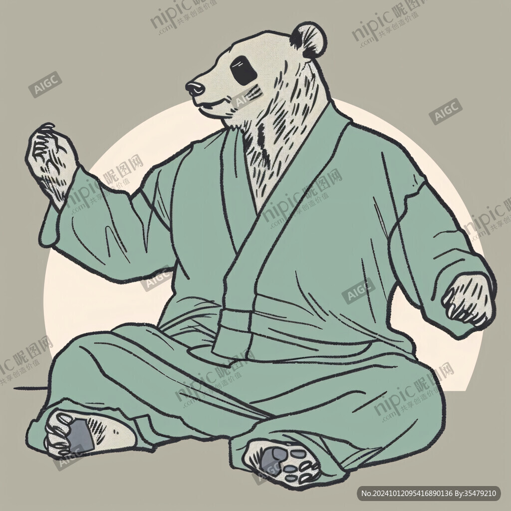潮熊卡通插畫