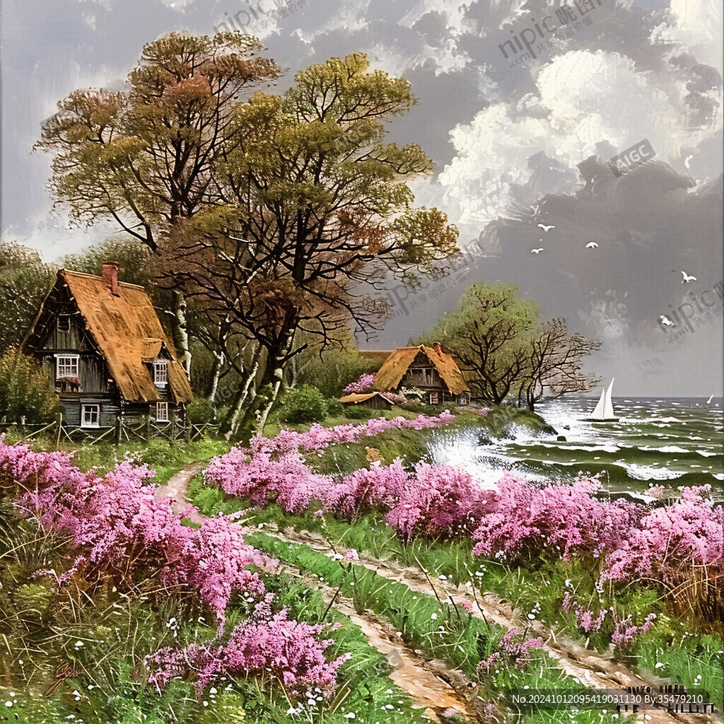 田園人家風(fēng)景畫