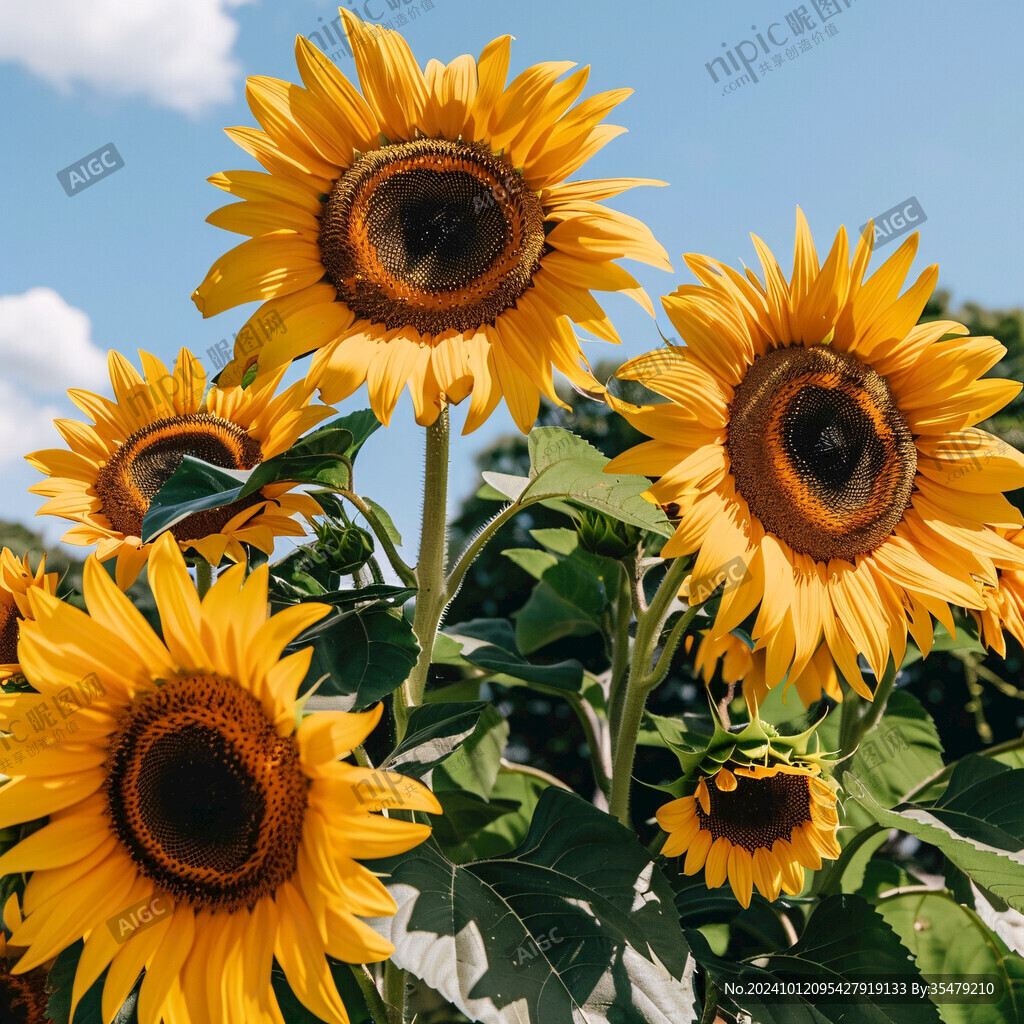 植物瓜子綻放向日葵