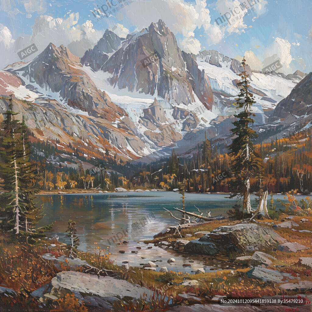 公版高清風景油畫