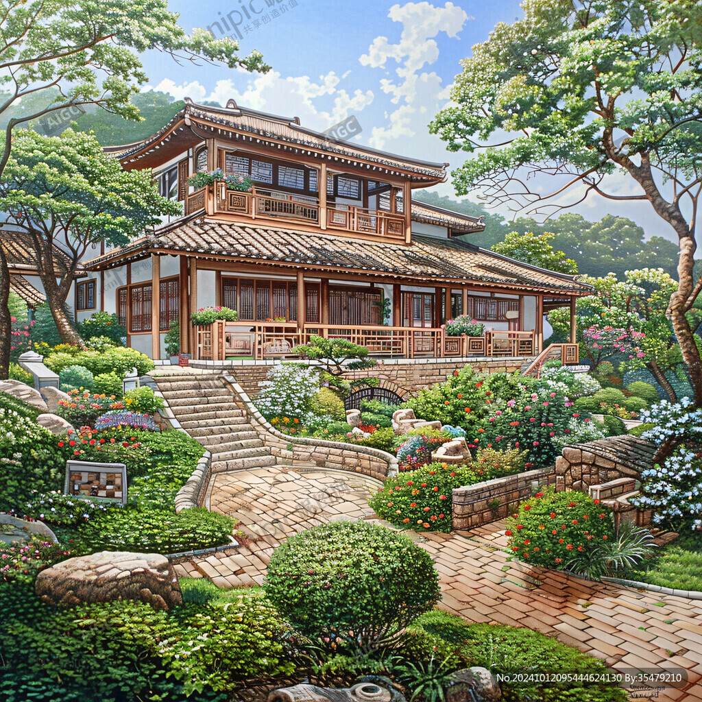 韓式鄉(xiāng)間建筑庭院