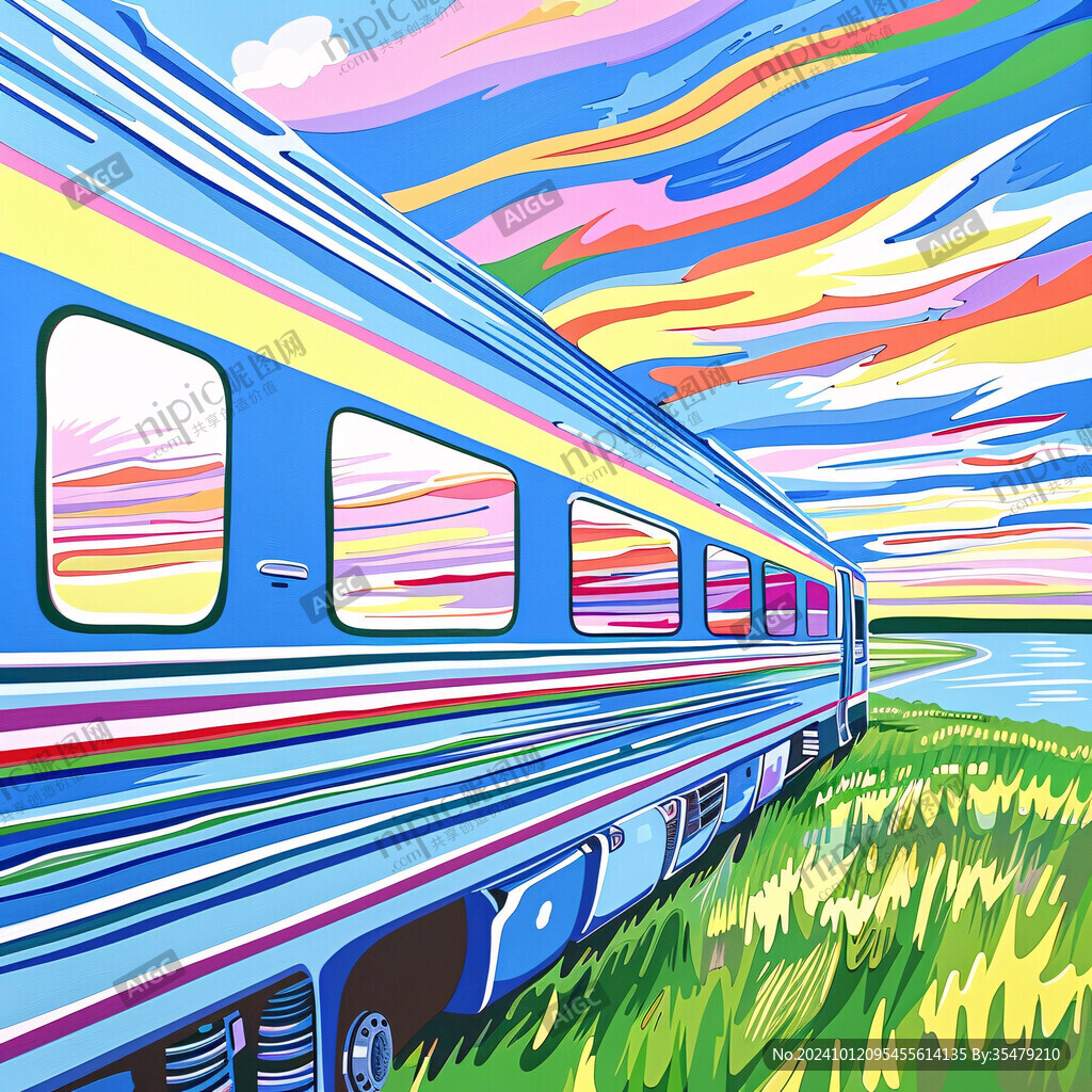 高鐵輕軌插畫