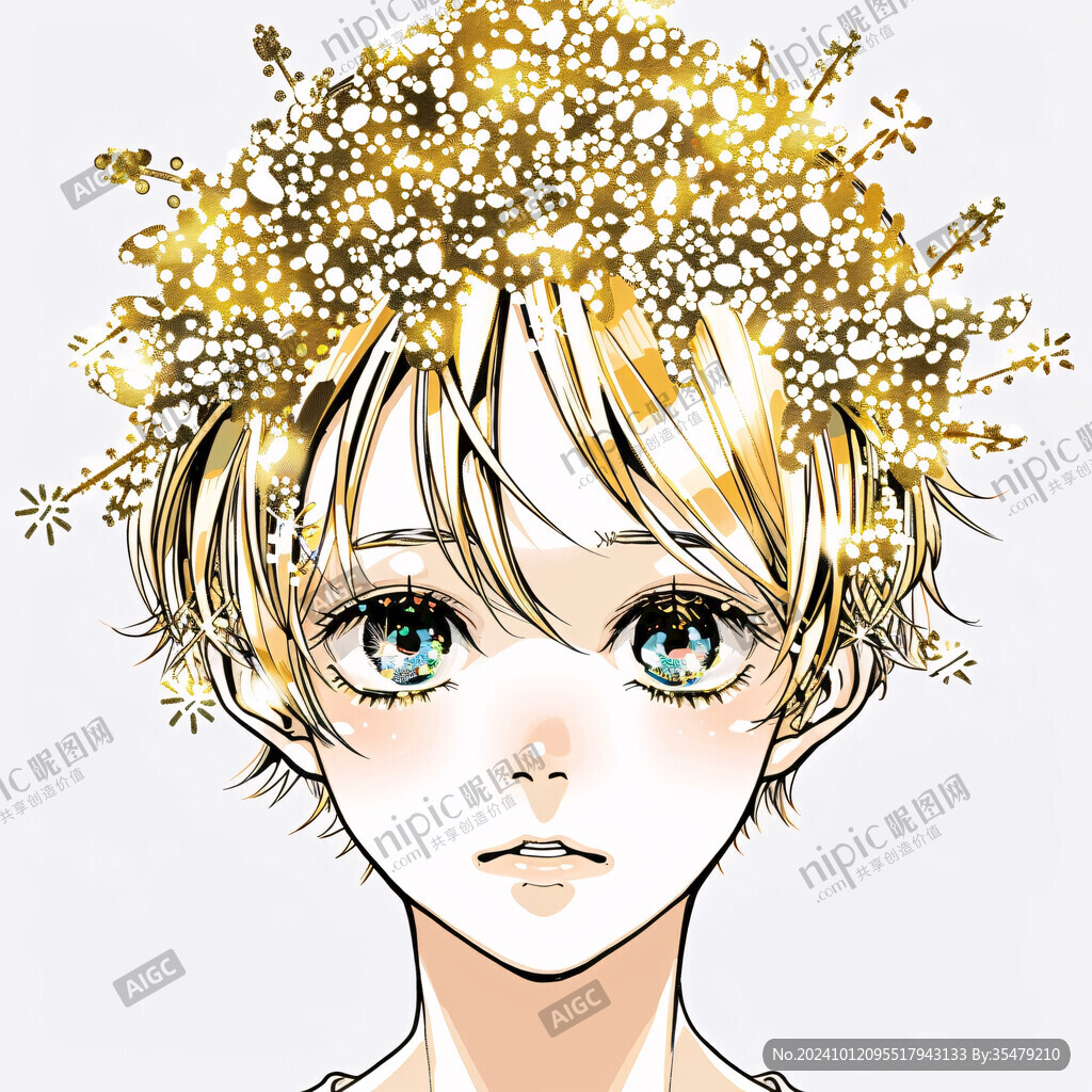 卡通花環女孩