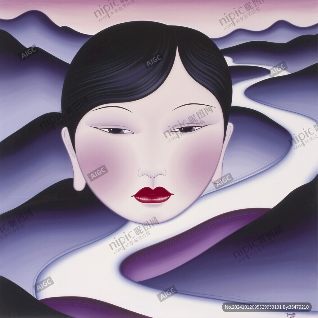 韓國女性失量插畫