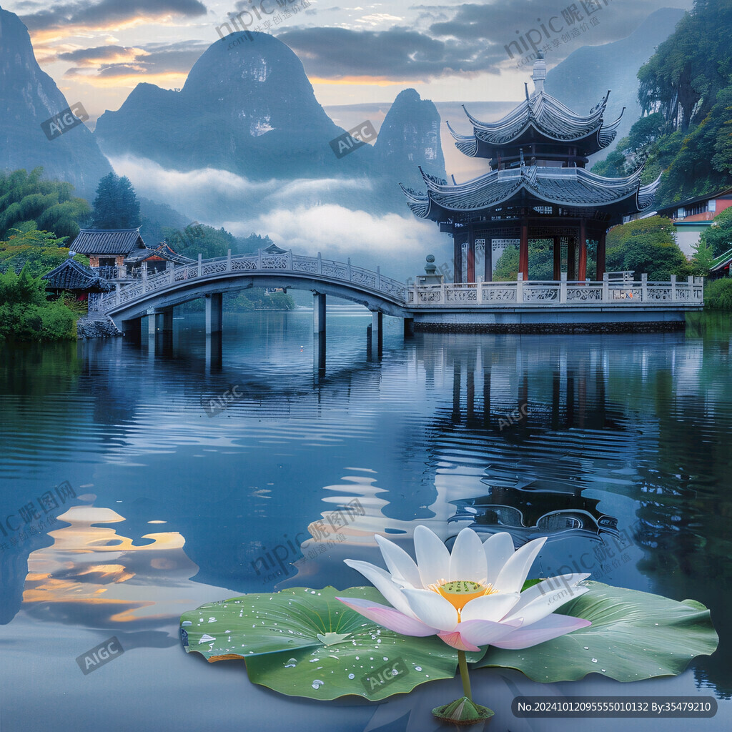古亭山水裝飾畫(huà)