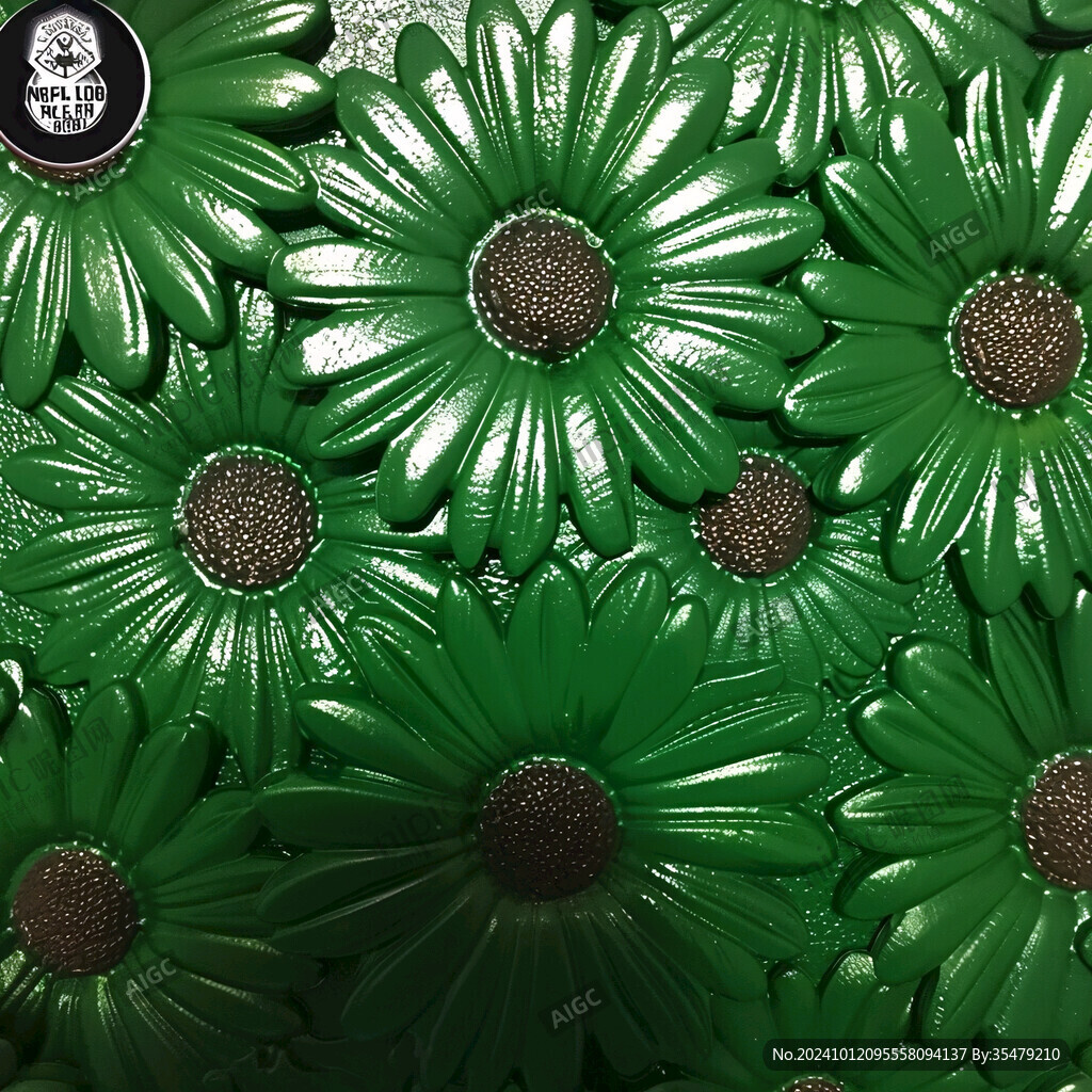 琉璃菊花浮雕