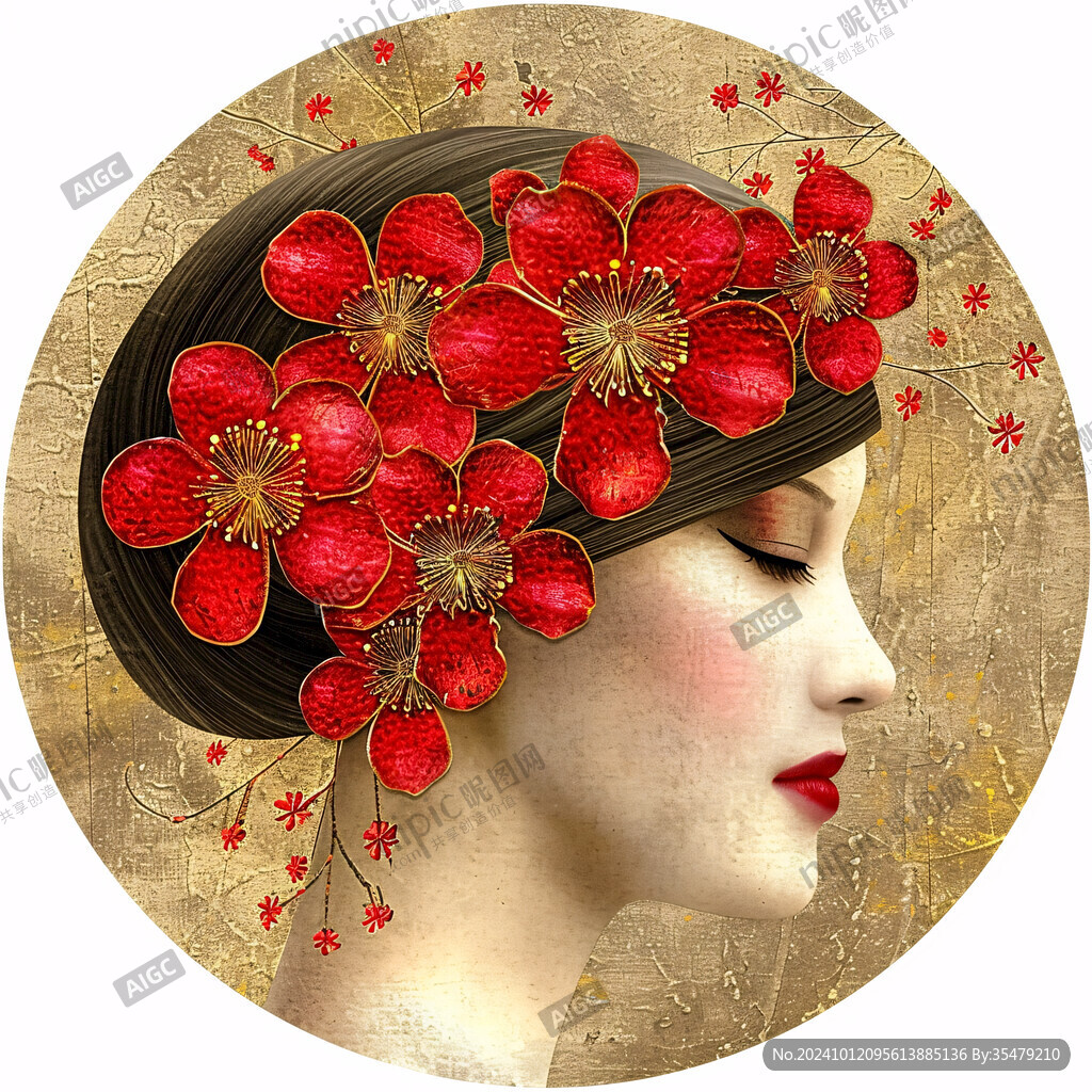 民國(guó)風(fēng)美妝插畫
