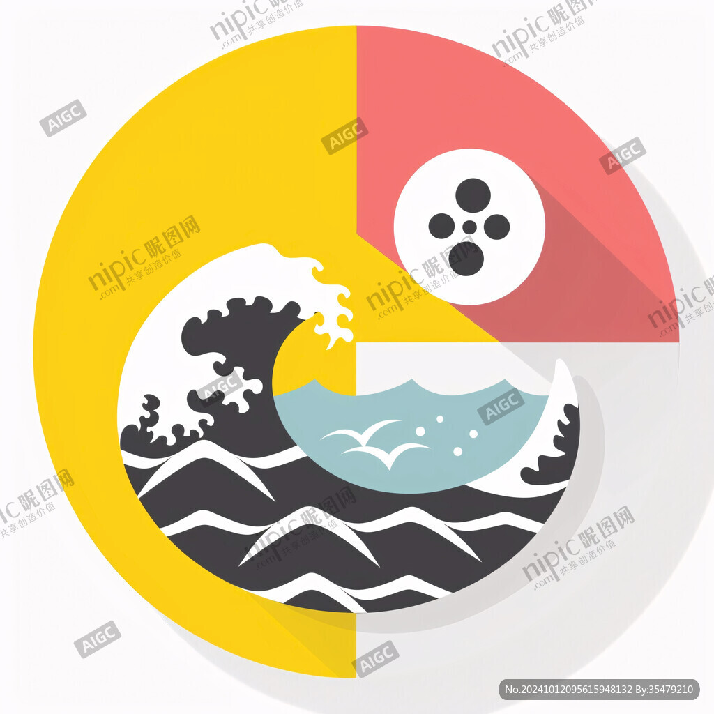 圓形海浪圓形線條