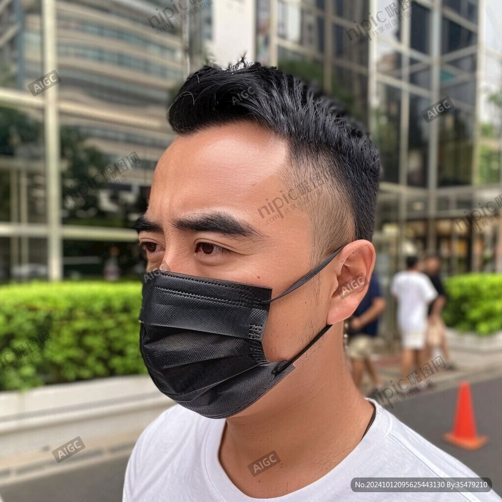 戴口的行人