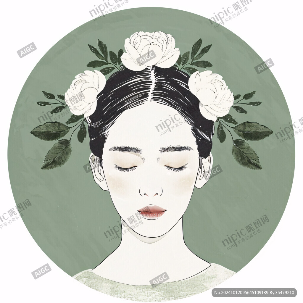 整容整形花季少女插畫