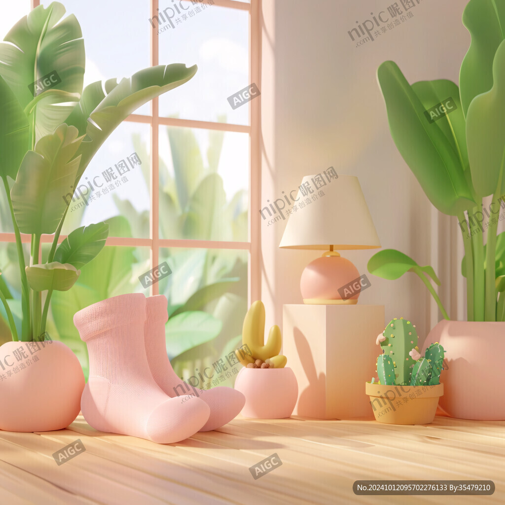 蛇形植物客廳裝飾插圖