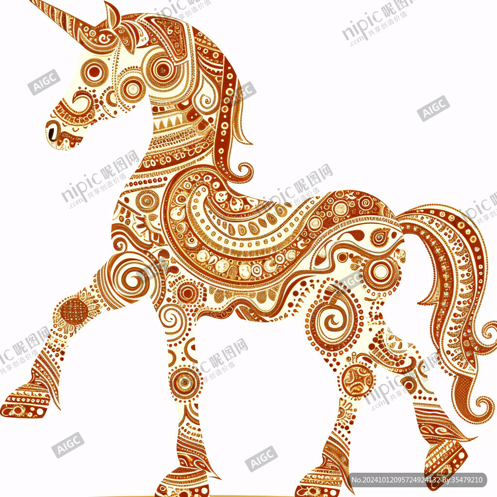 創(chuàng)意插畫金屬駿馬