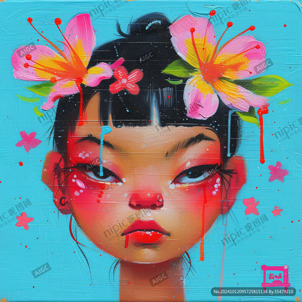 整容整形花季少女插畫