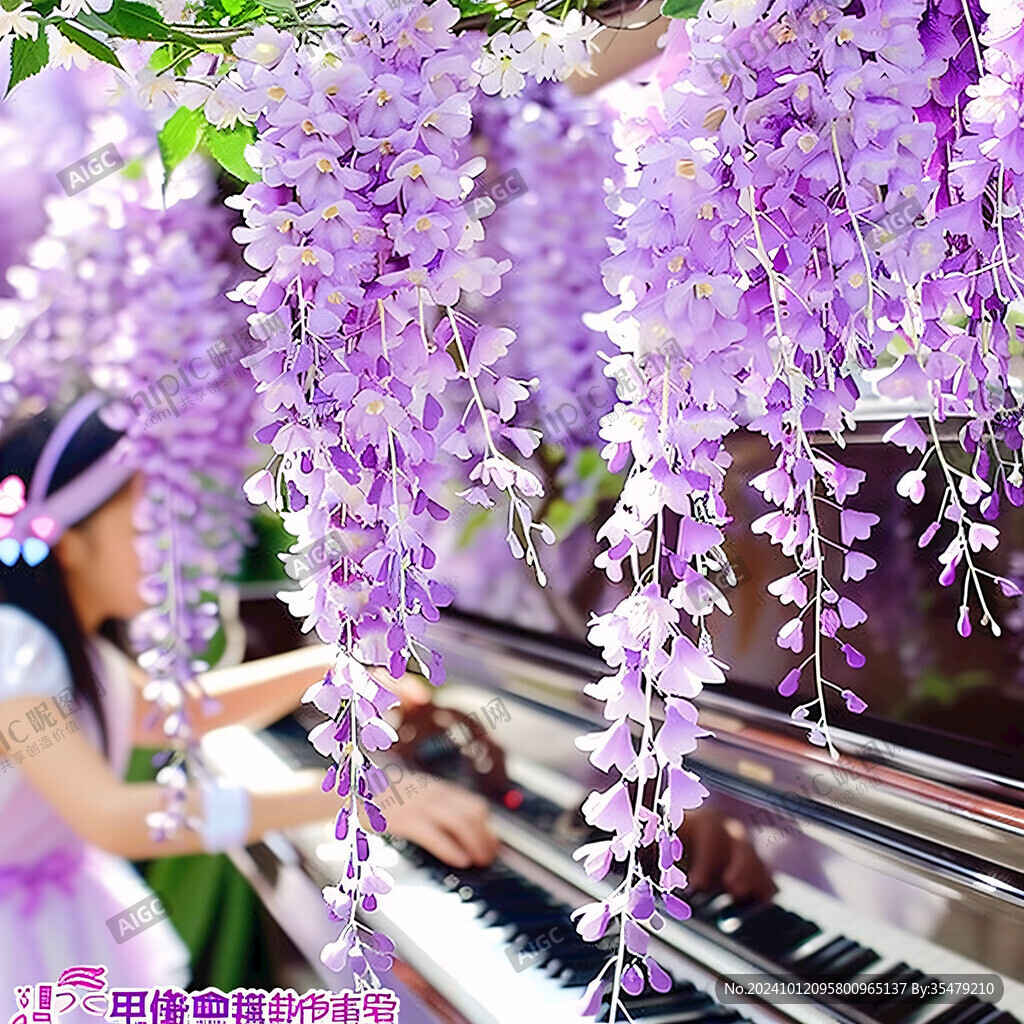 紫藤花吊飾