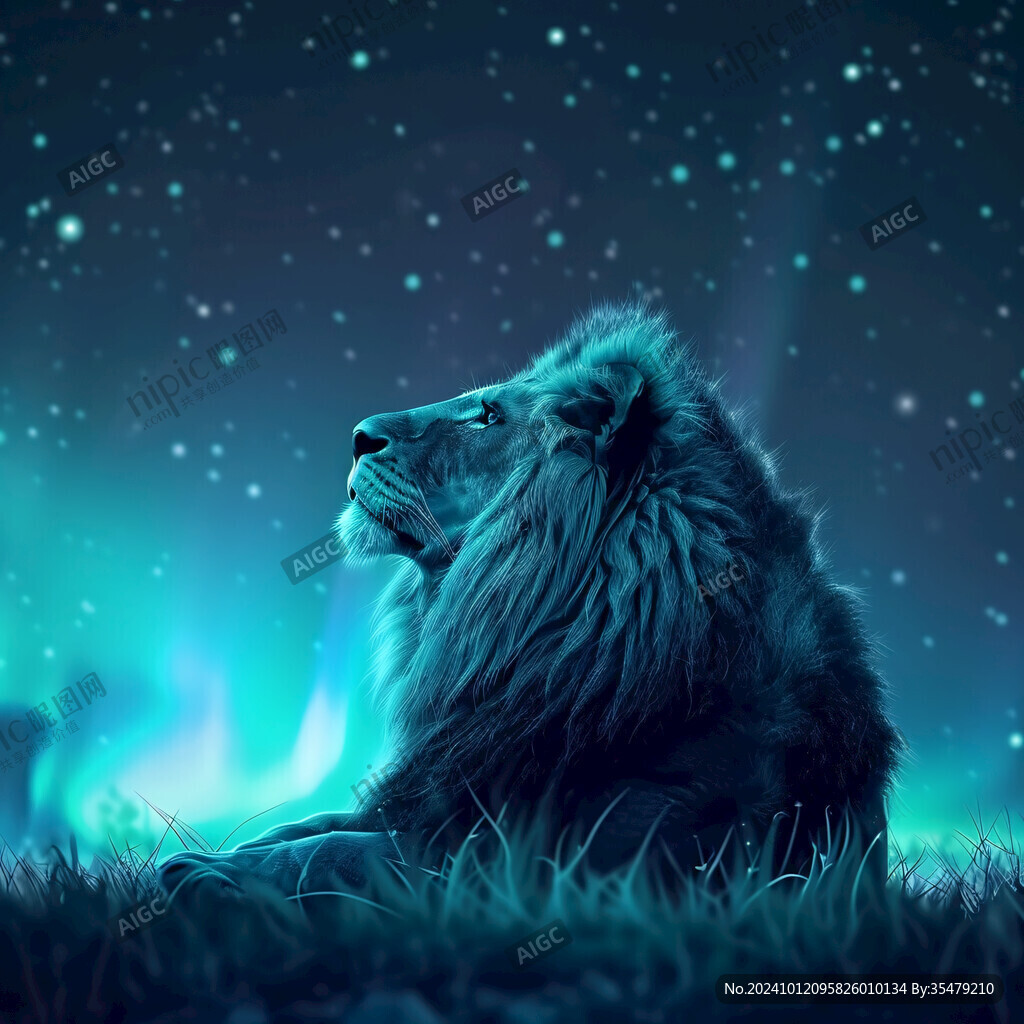 夜空下的動物