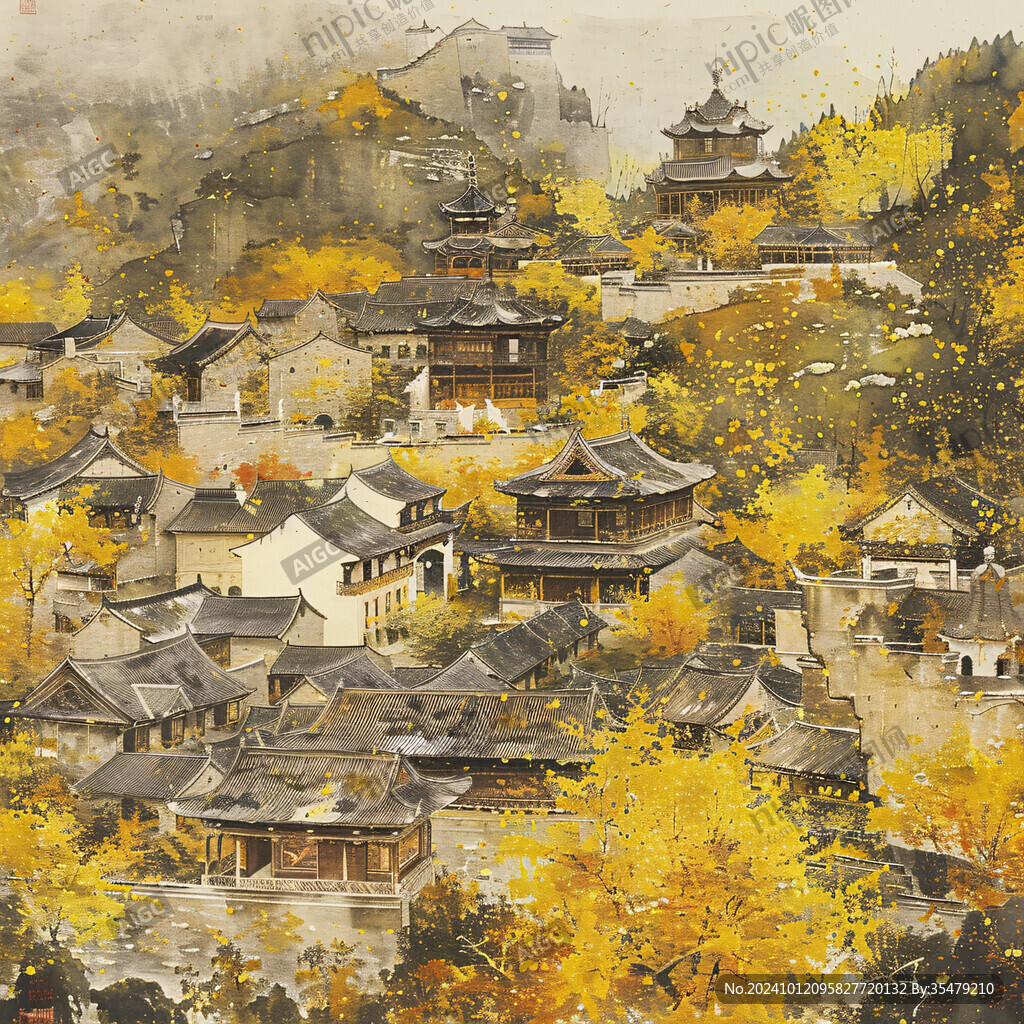 北宋古城插畫