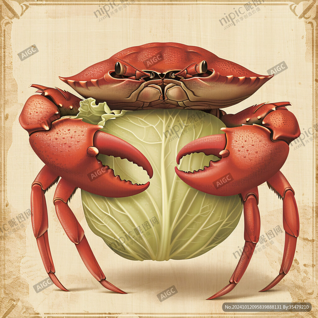 面包蟹插畫